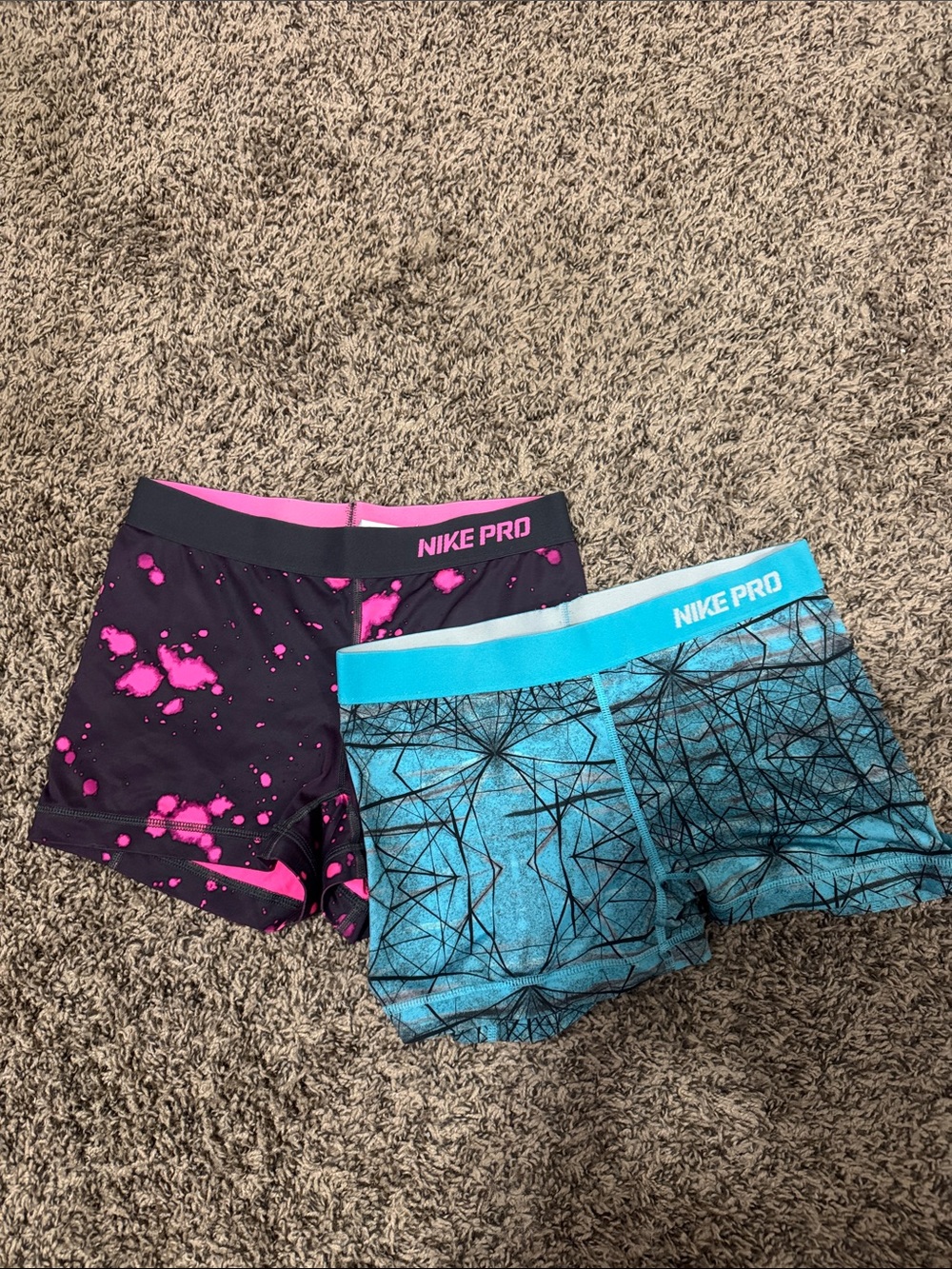 Nike Pro Kids Underwear - Black with Pink & Teal